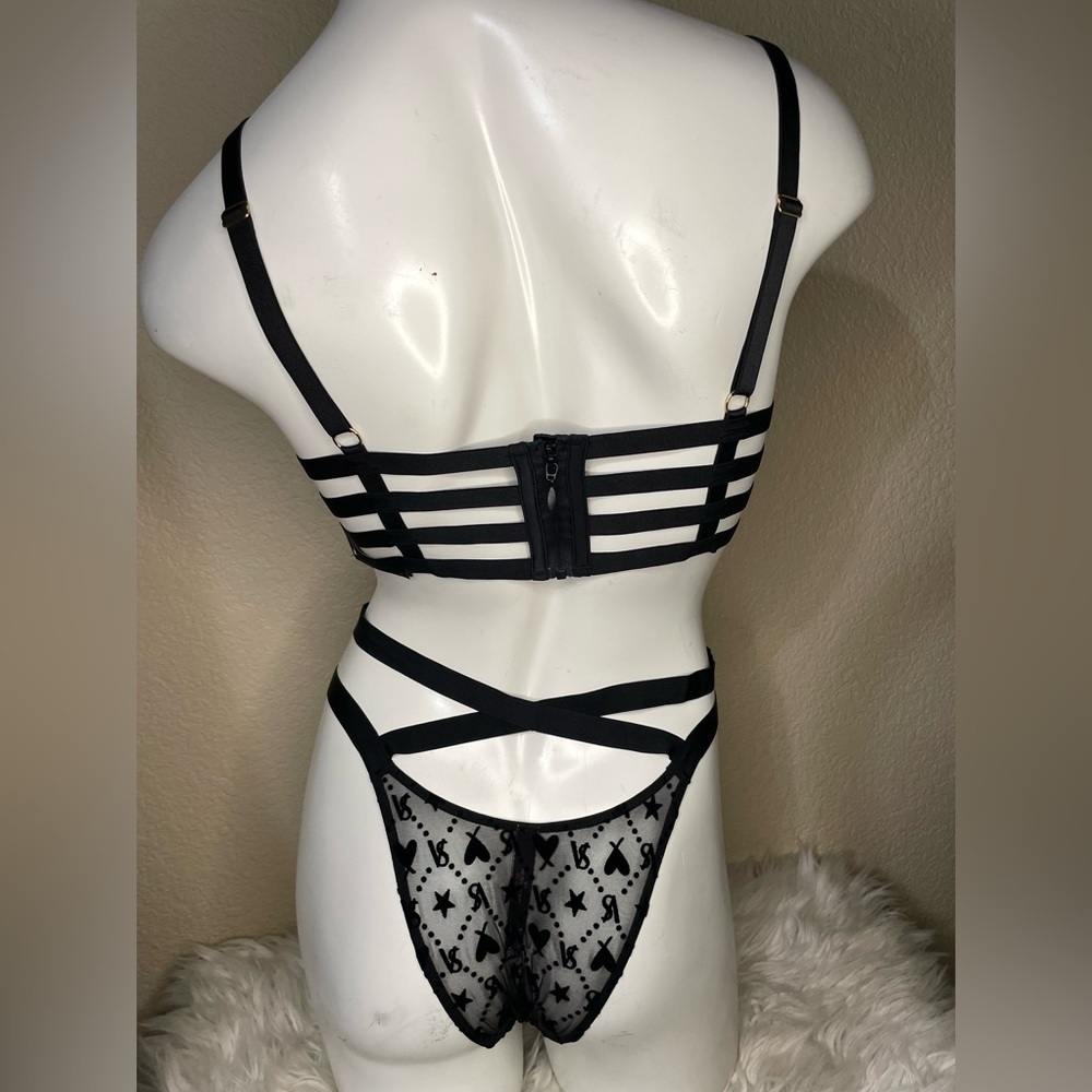 Victoria’s Secret Bra V-Wire Long Line Bralette & Panty Set VS Signature 🆕 - Picture 4 of 16
